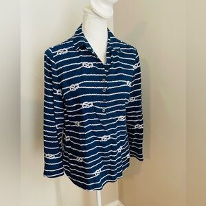 Talbots Nautical Blouse